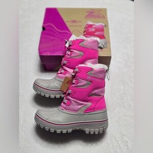 ZeroXposur Pink and Gray Winter Boots Girls Size 3 NIB